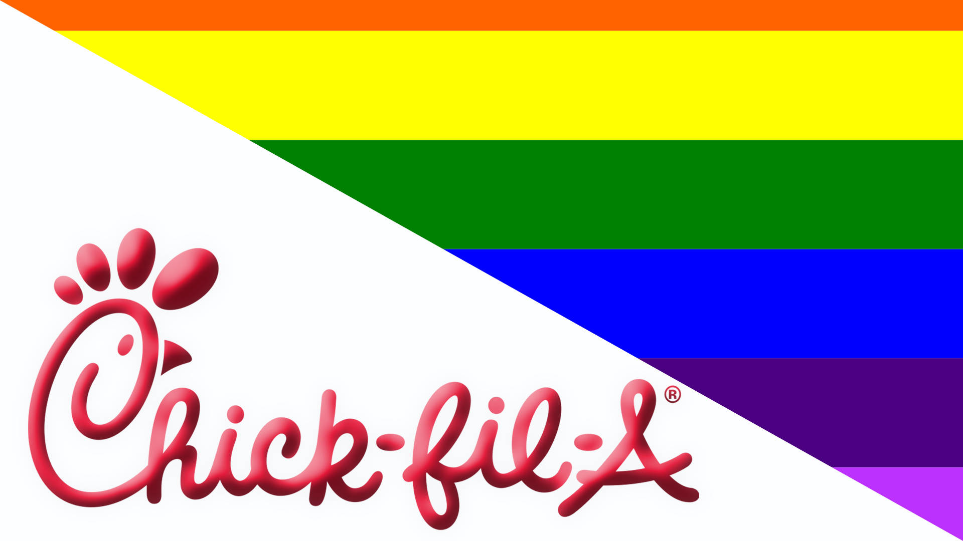 Chick Fil A Rainbow Poster Picture
