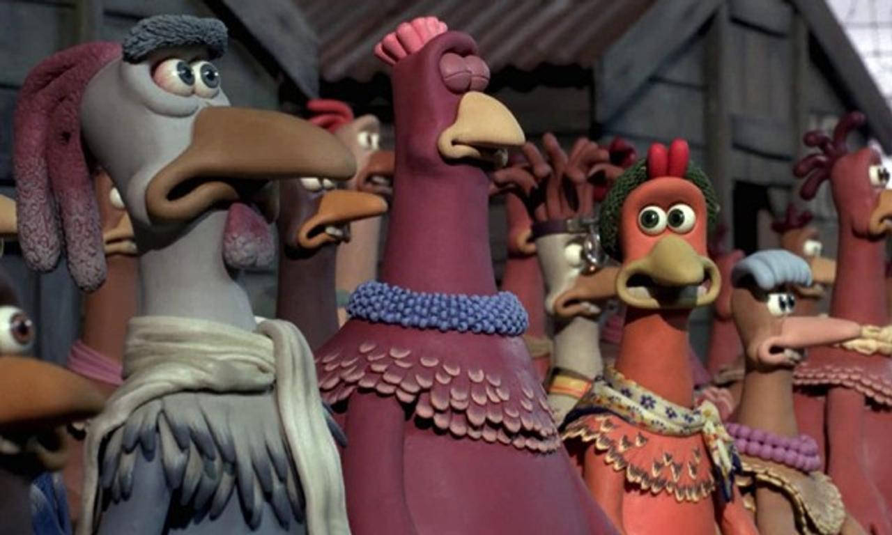 Chicken Flock From The Chicken Run Film Wallpaper