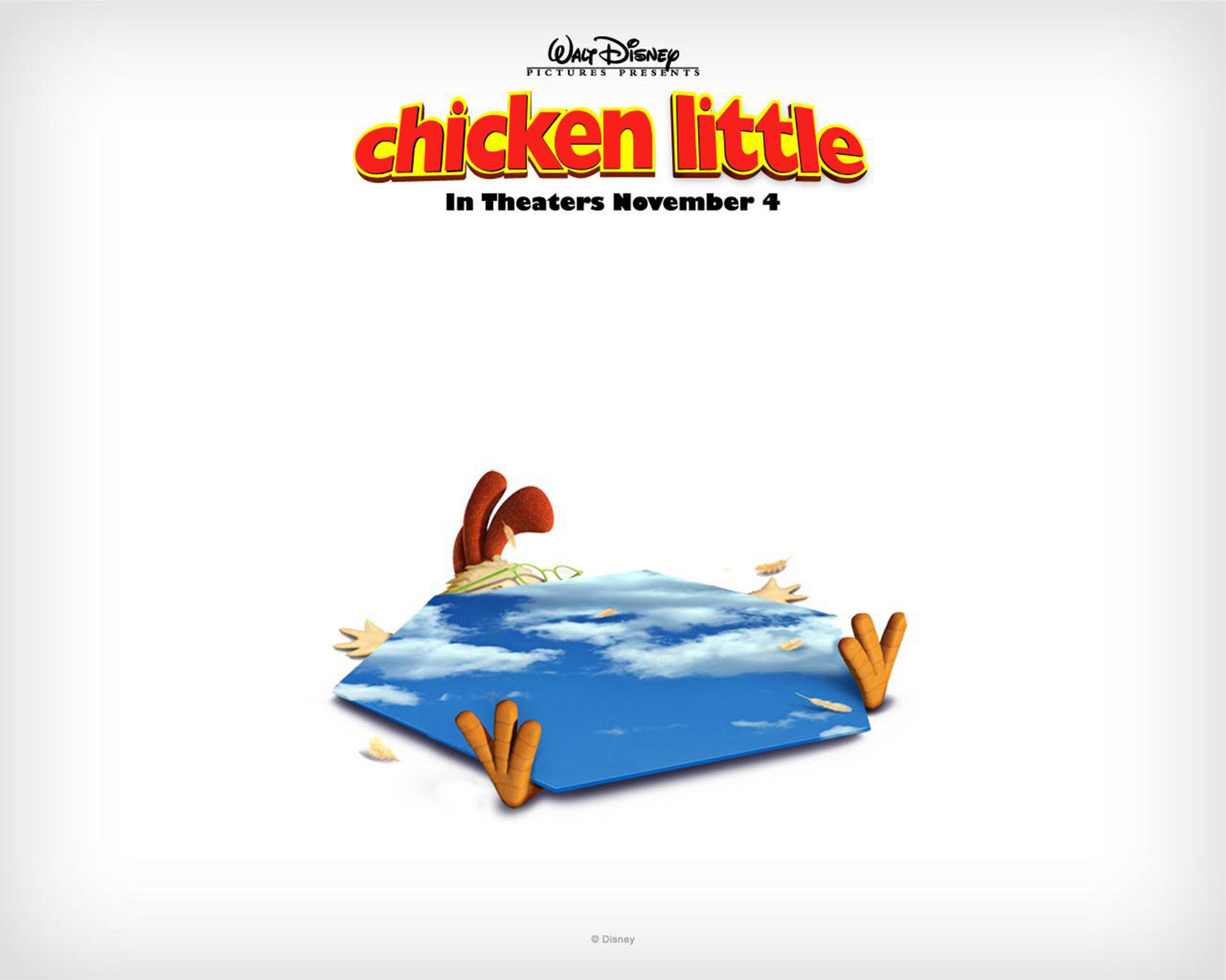 Chicken Little Funny Poster Background
