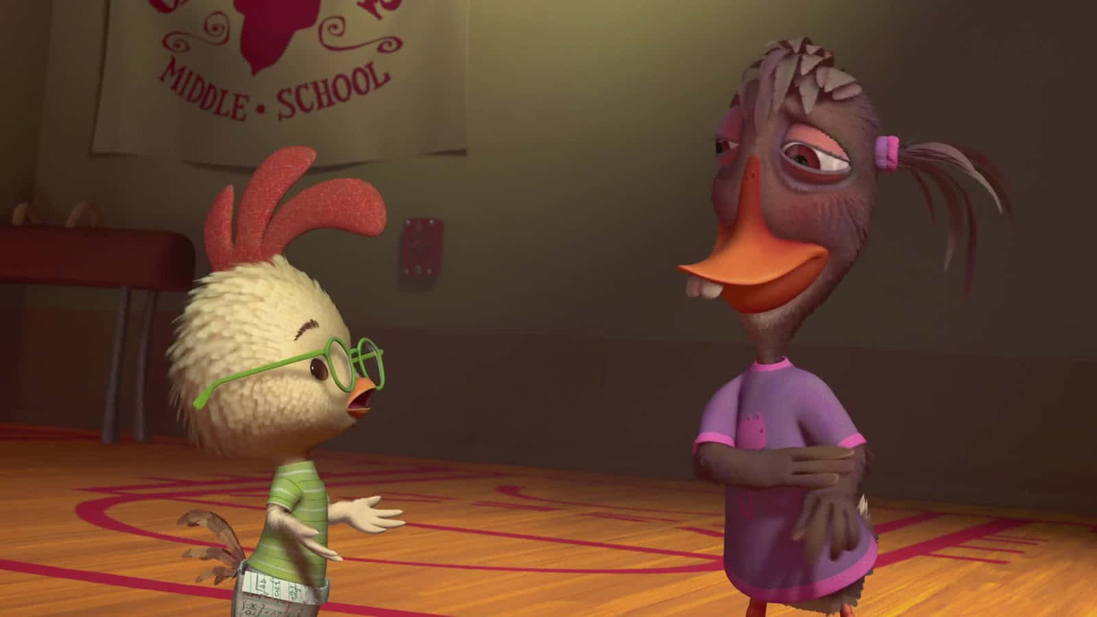 Chicken Little is filled with joy at the sight of an acorn, a symbol of hope