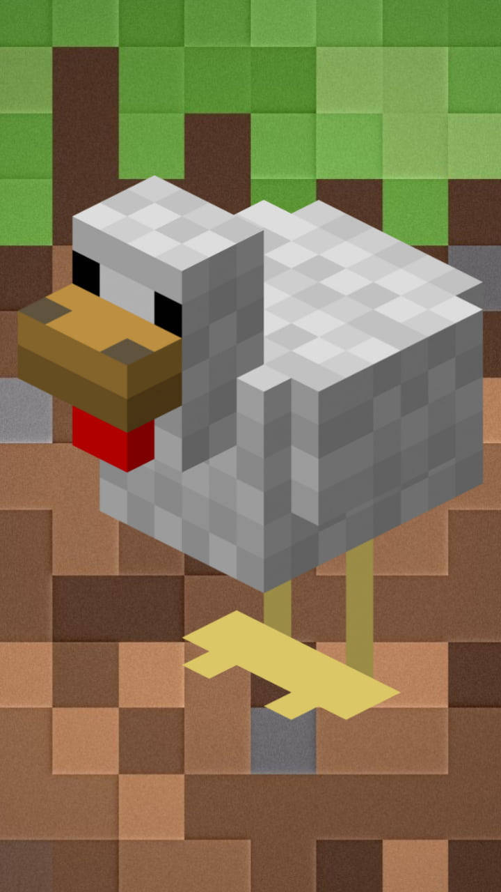 Chicken Mob Minecraft Iphone Wallpaper