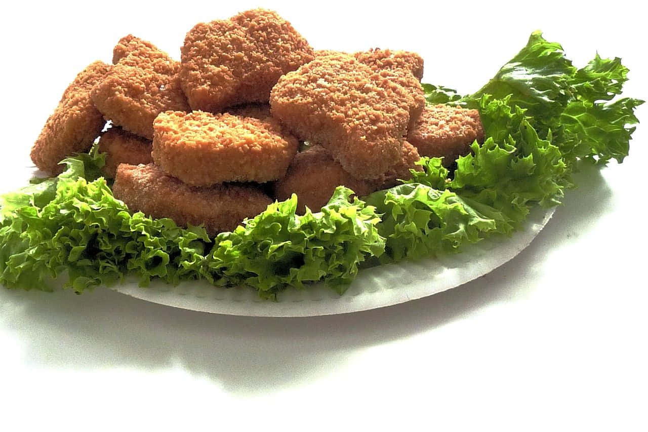 Fried Chicken Nuggets On A Plate Wallpaper