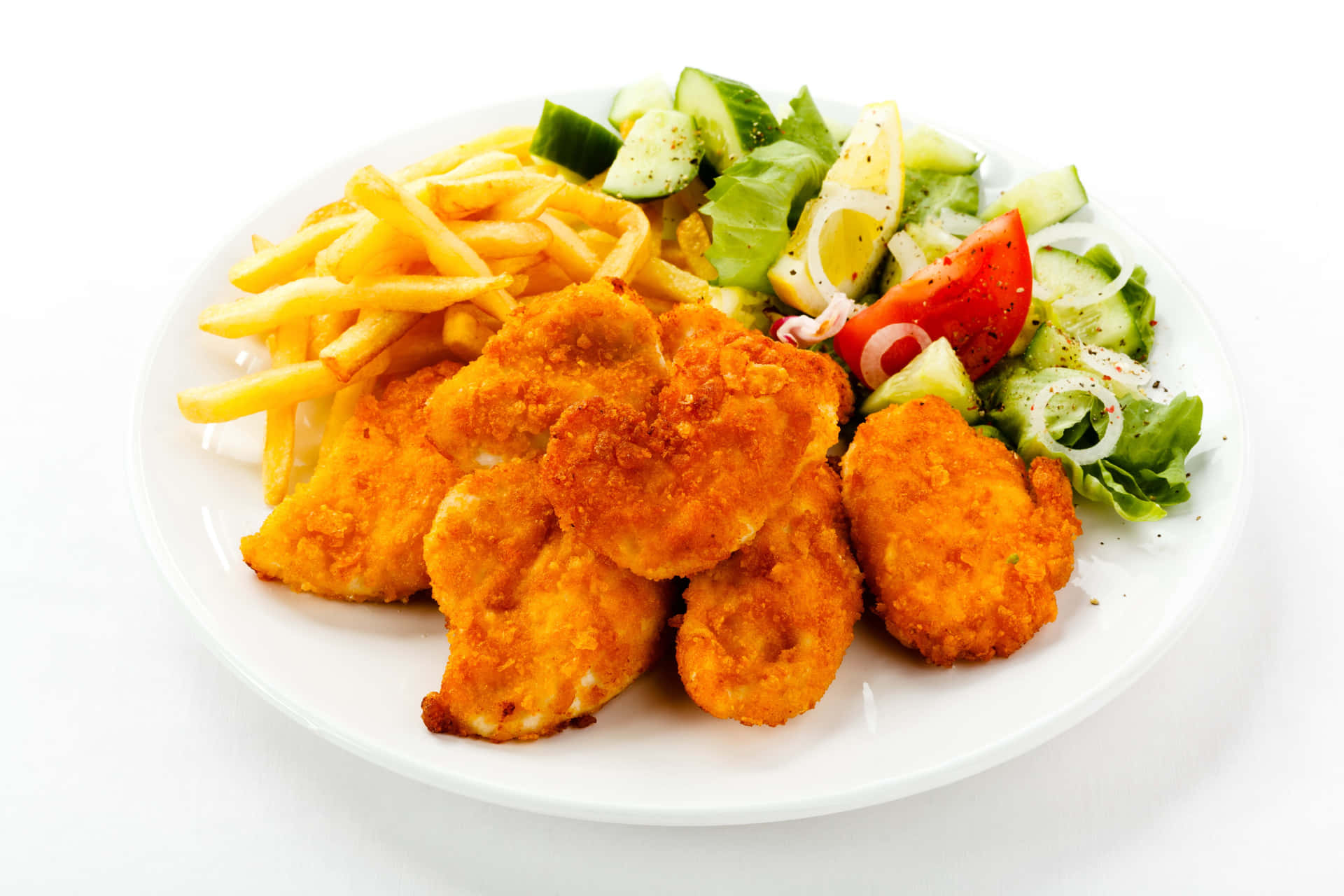 Chicken Nuggets With Vegetables Wallpaper