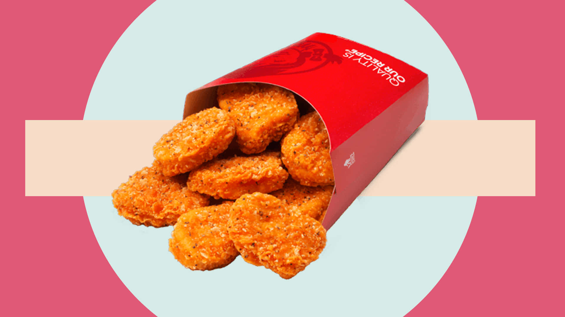 A Box Of Chicken Nuggets In A Red Box Wallpaper