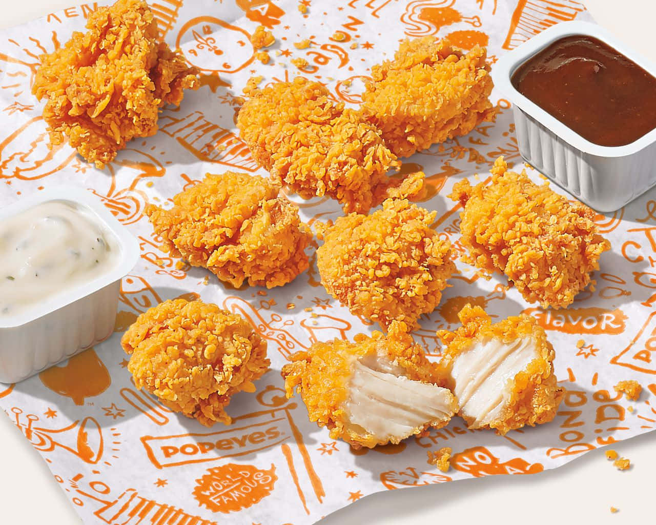 Enjoy scrumptious, juicy chicken nuggets anytime. Wallpaper