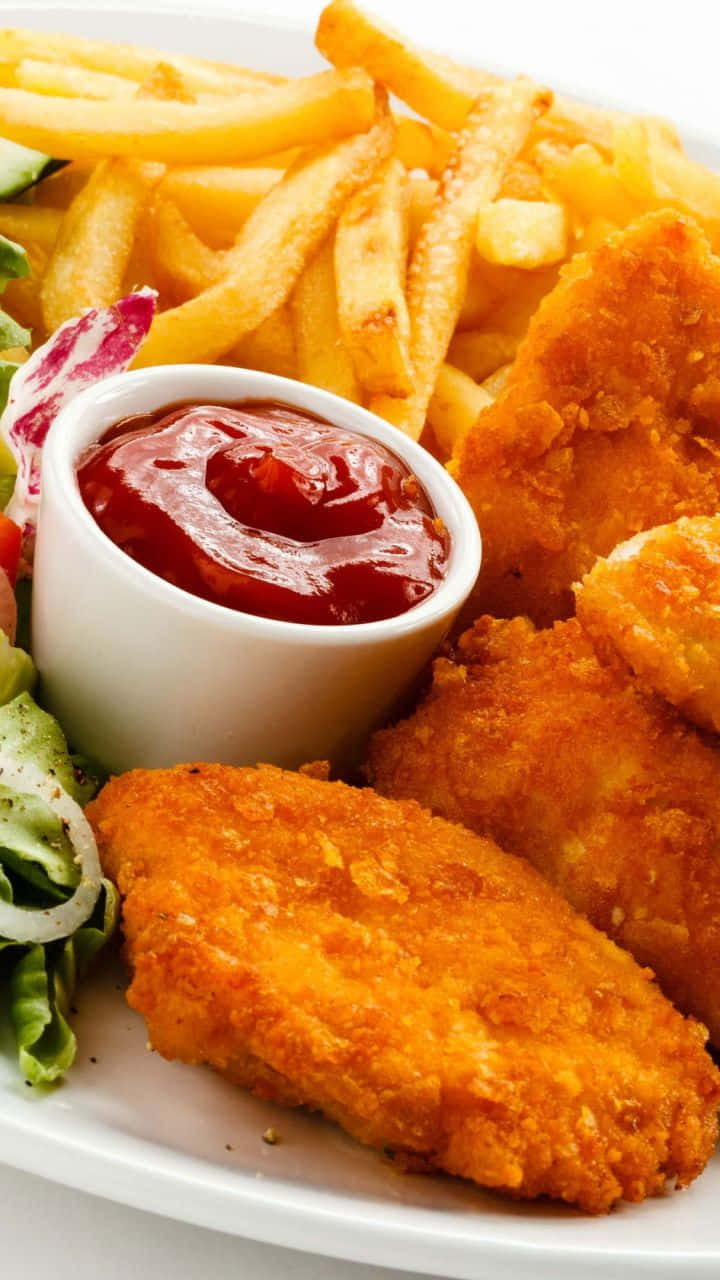 Delicious, crunchy chicken nuggets – perfect for any meal! Wallpaper