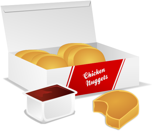 Chicken Nuggetsin Boxwith Dipping Sauce PNG