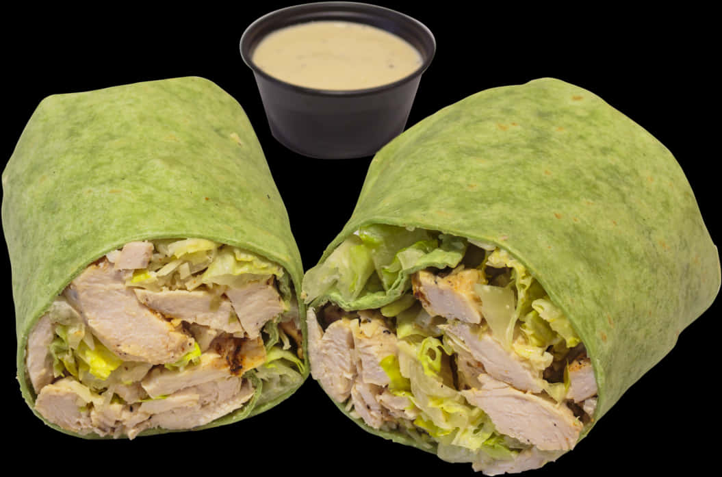 Chicken Shawarma Wrapwith Sauce PNG