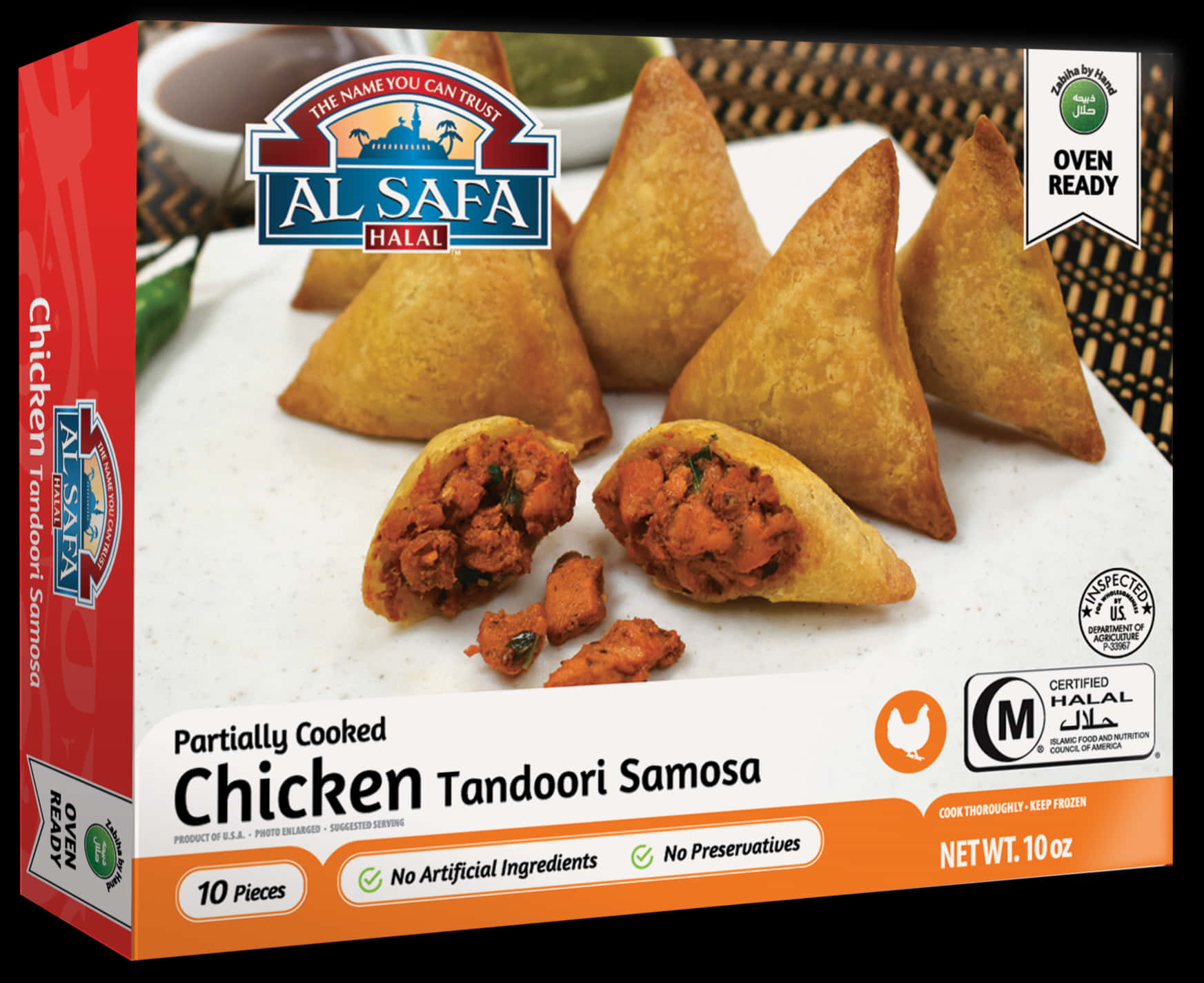 Chicken Tandoori Samosa Packaging PNG