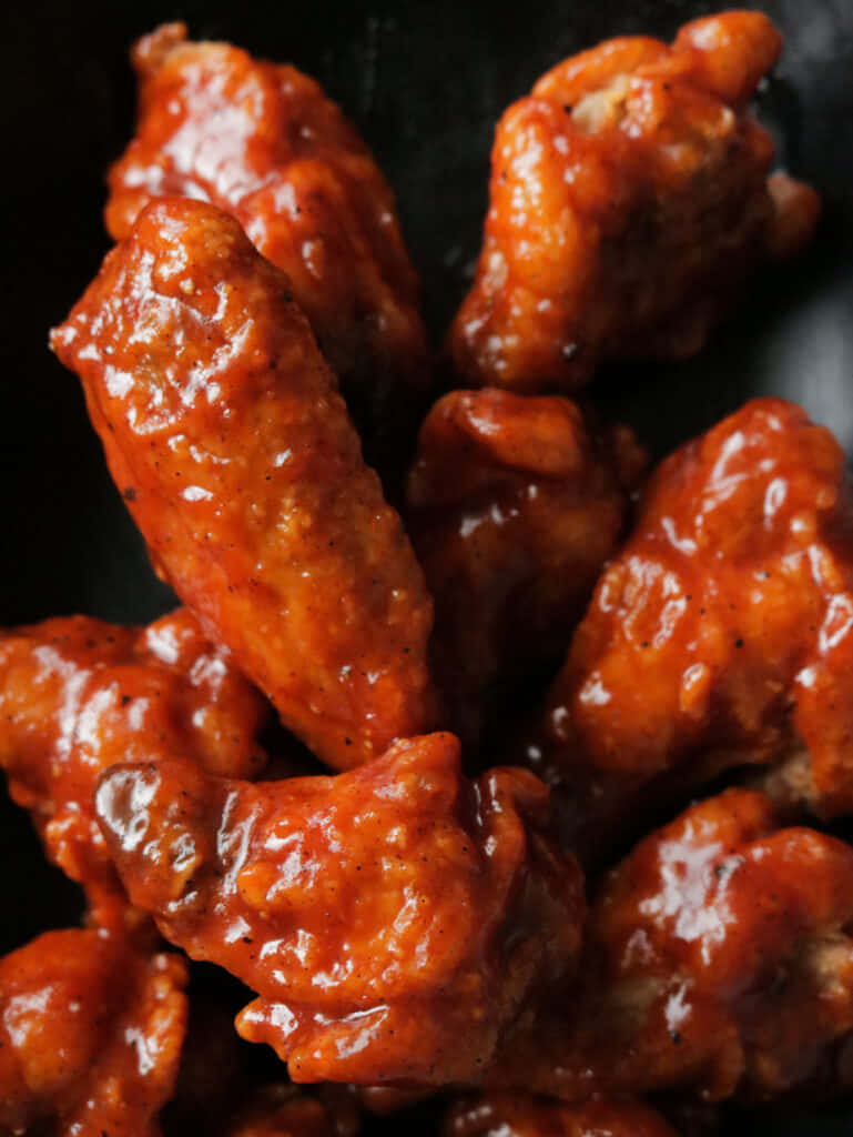 Chicken Wings Red Sauce Background