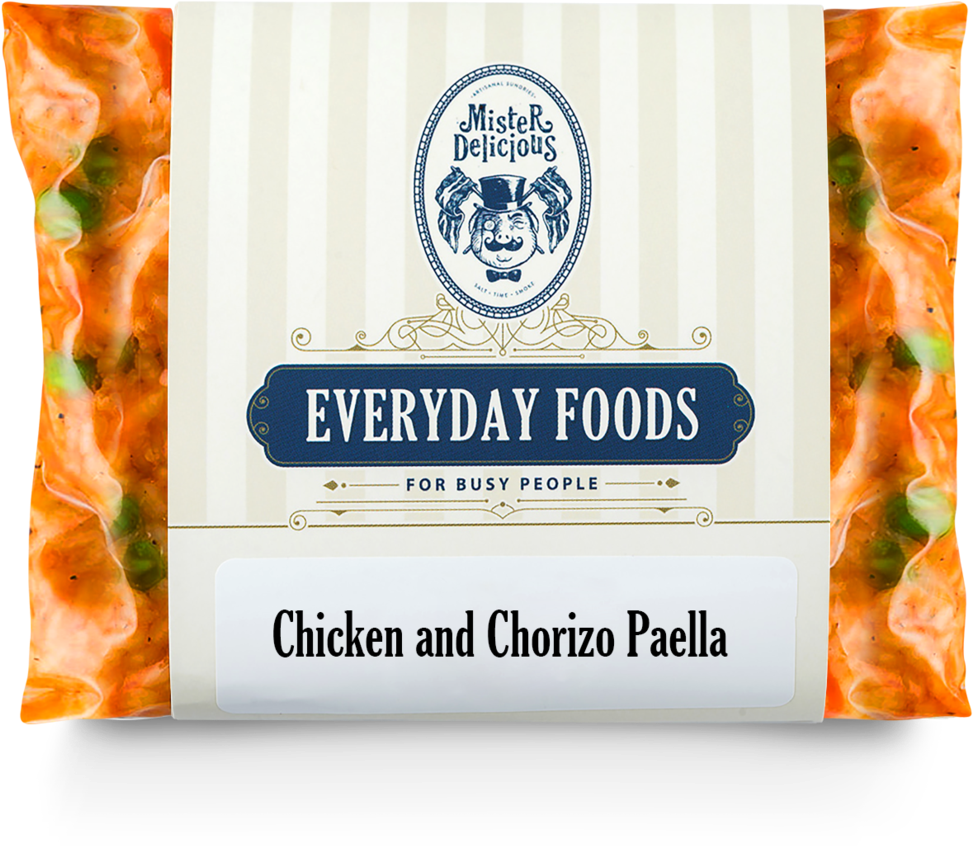 Chickenand Chorizo Paella Packaging PNG