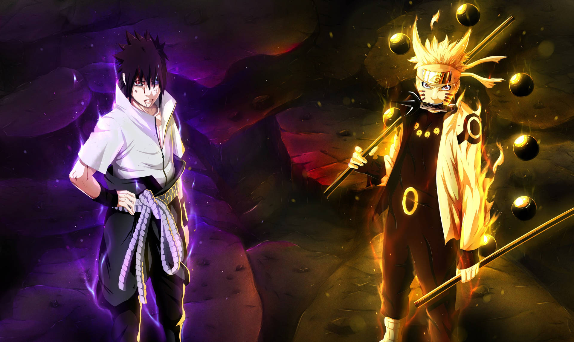 Chidori Coolest Naruto And Sasuke Aura Wallpaper