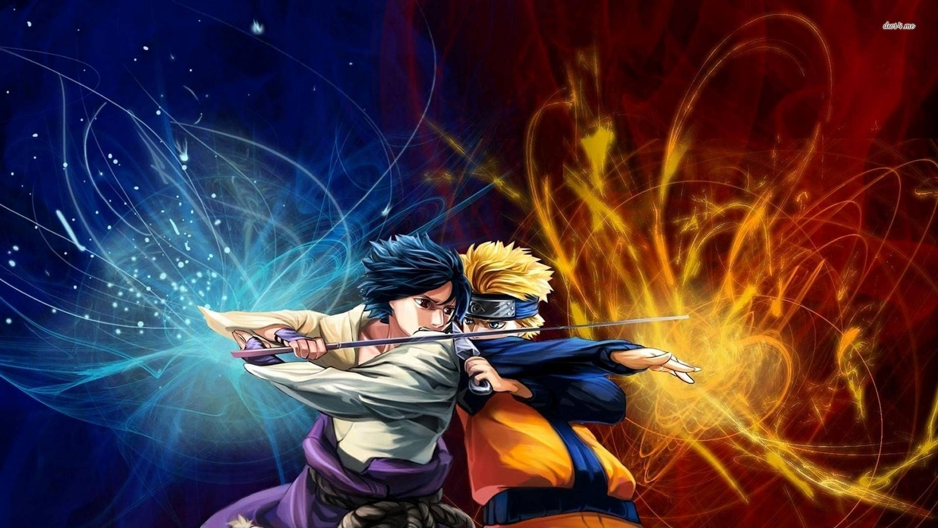 Chidori Sasuke And Naruto Clash Wallpaper