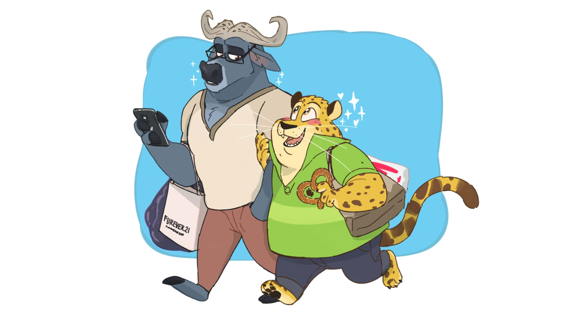 El Jefe Bogo Y Clawhauser Fondo de pantalla