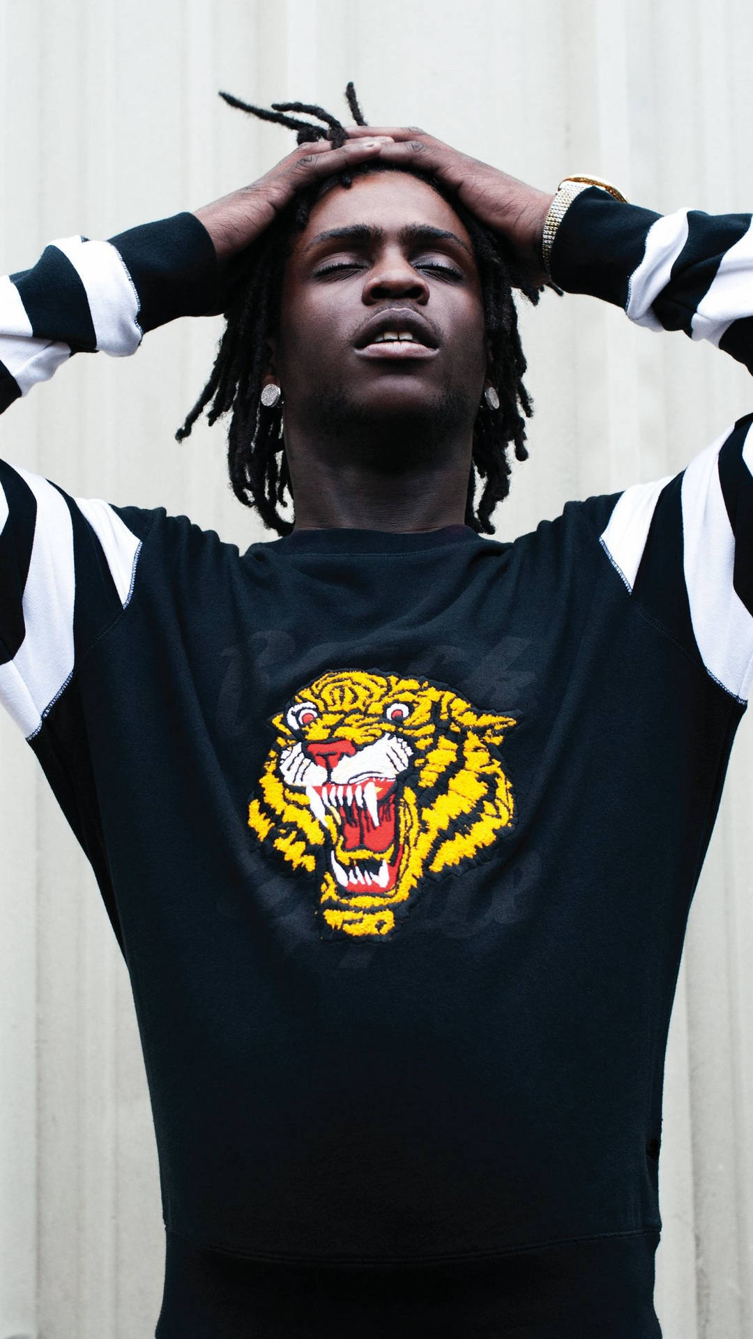 Chief Keef Hands-Up Pose Wallpaper