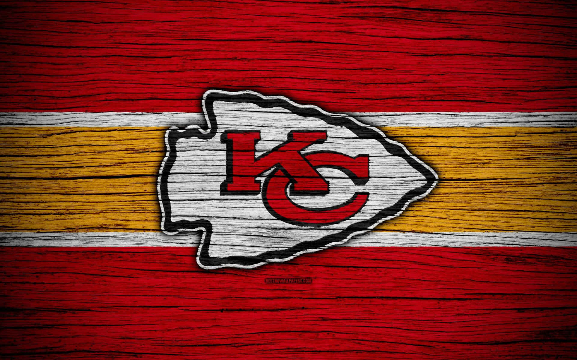 Kansascity Chiefs-logotyp På En Träbakgrund