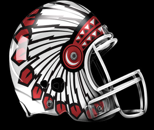 Chiefs Themed Football Helmet PNG