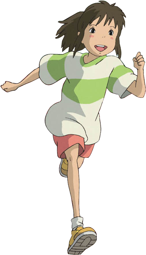 Chihiro Running Spirited Away PNG