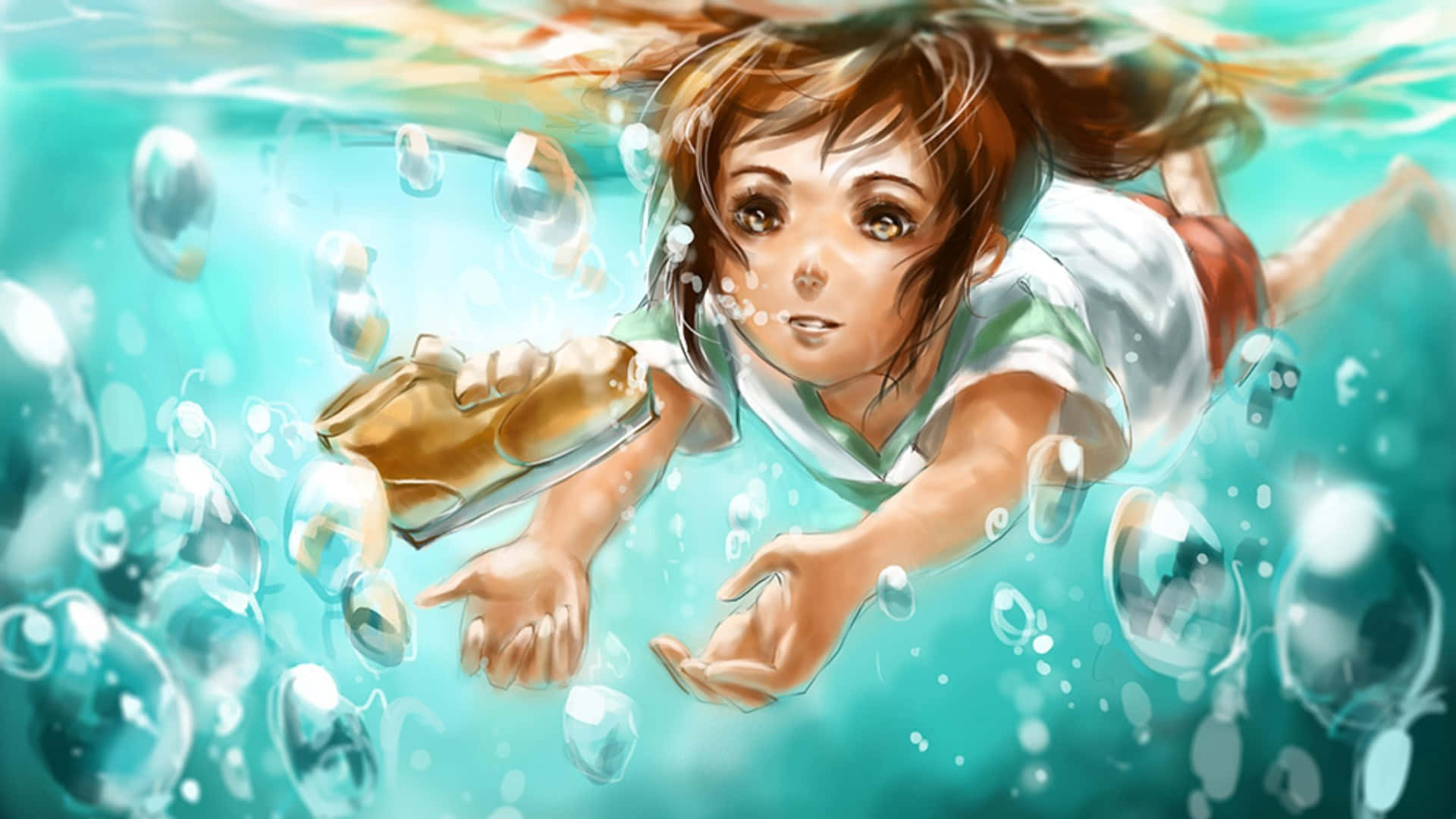 Chihiro Underwater Adventure Wallpaper