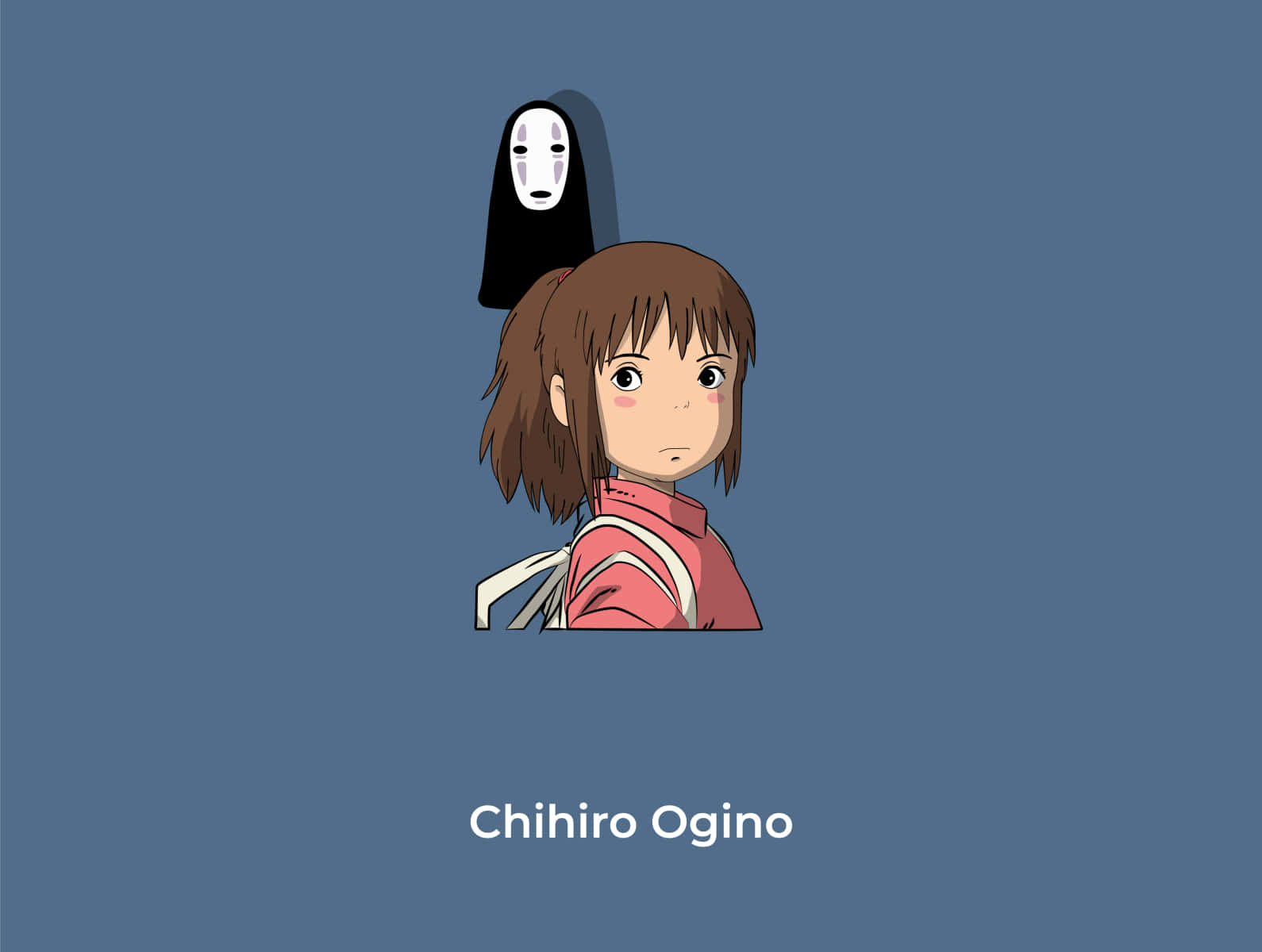 Chihiroand No Face Anime Characters Wallpaper