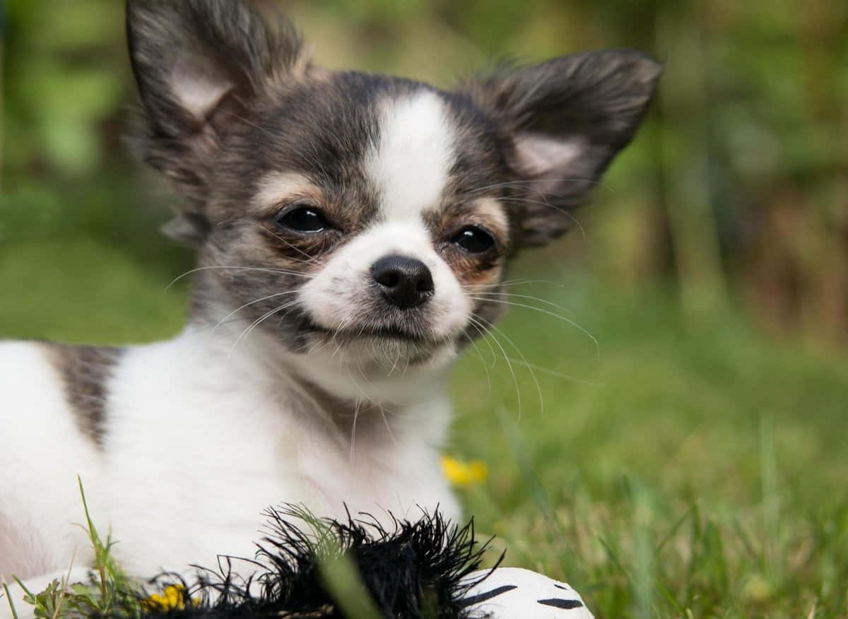 Chihuahuahundar Valp Leende Bild
