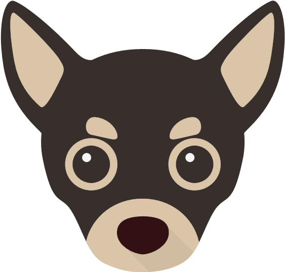 Chihuahua Head Vector Illustration PNG