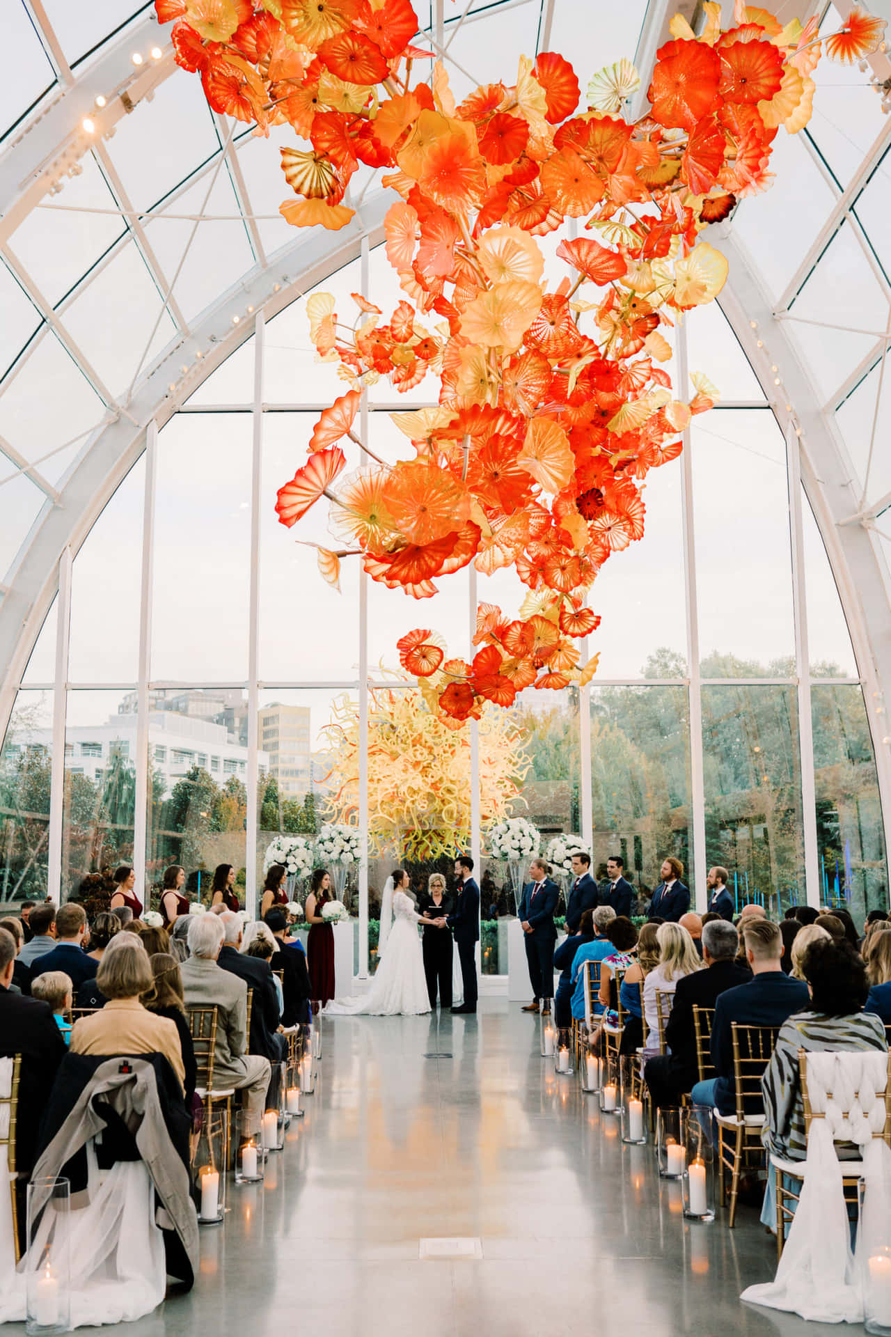 Chihuly Glass Art Wedding Ceremony Wallpaper