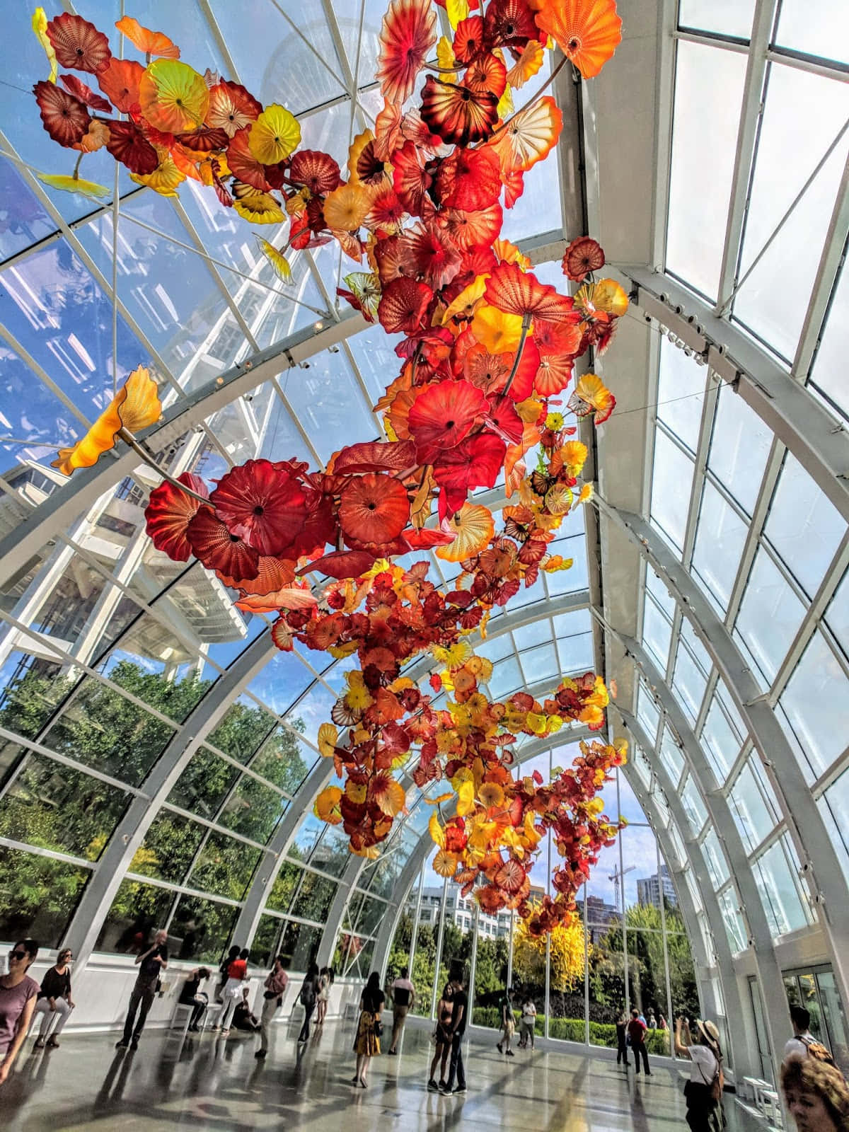Chihuly Glass Flowers Ceiling Wallpaper
