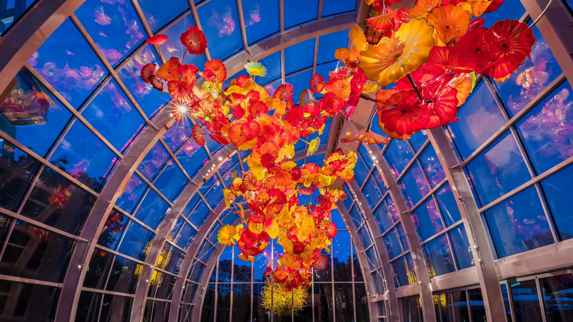 Chihuly Glass Flowers Ceiling Wallpaper