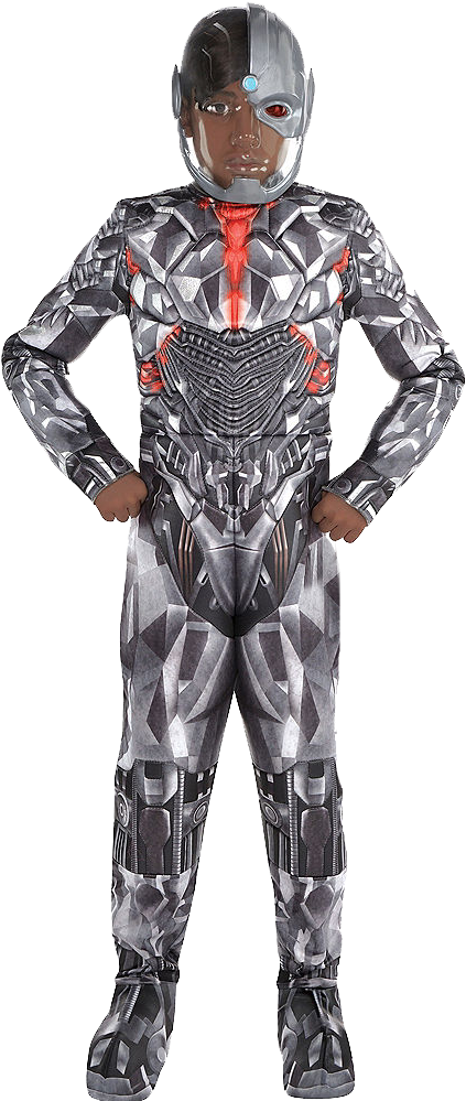 Child Cyborg Costume Pose PNG