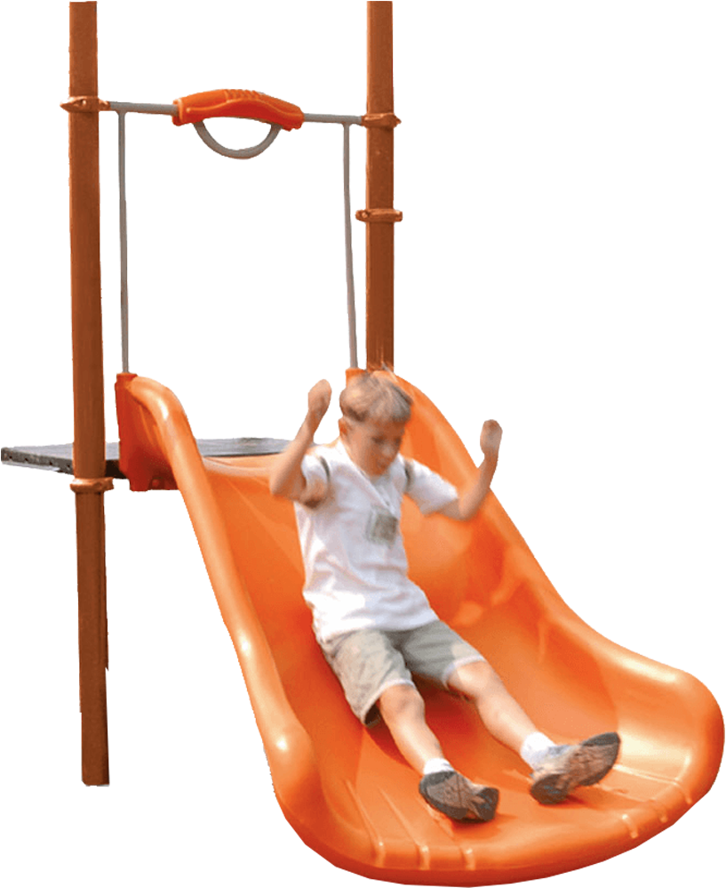 Child Enjoying Playground Slide PNG