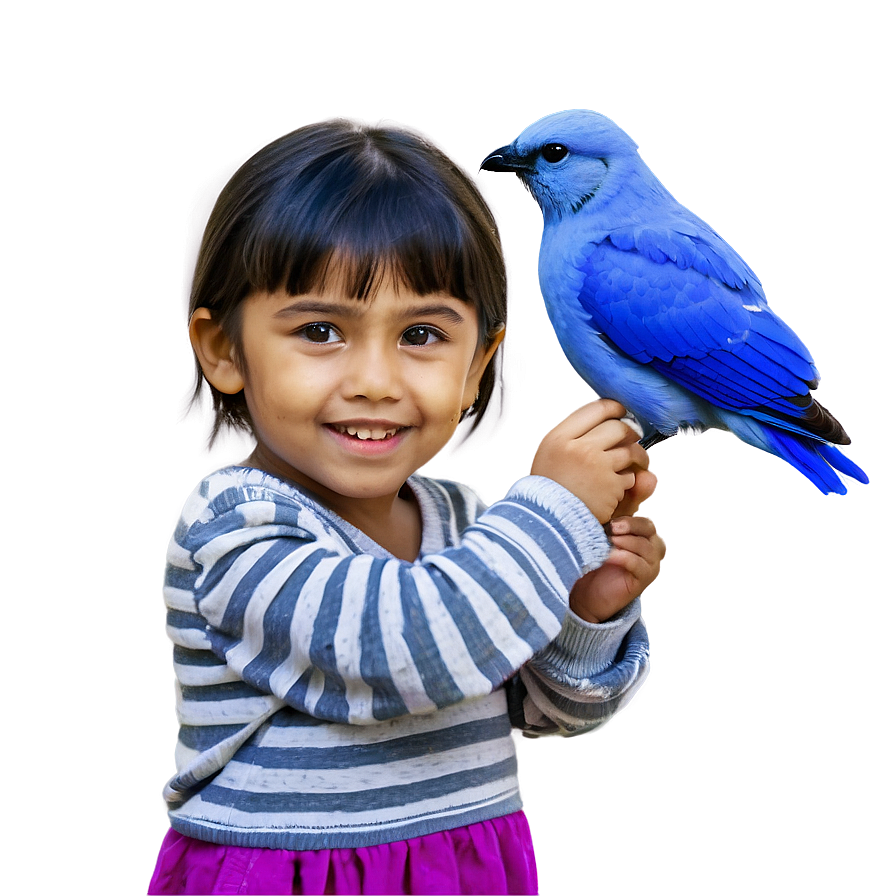 Child Feeding Birds Png 05242024 PNG