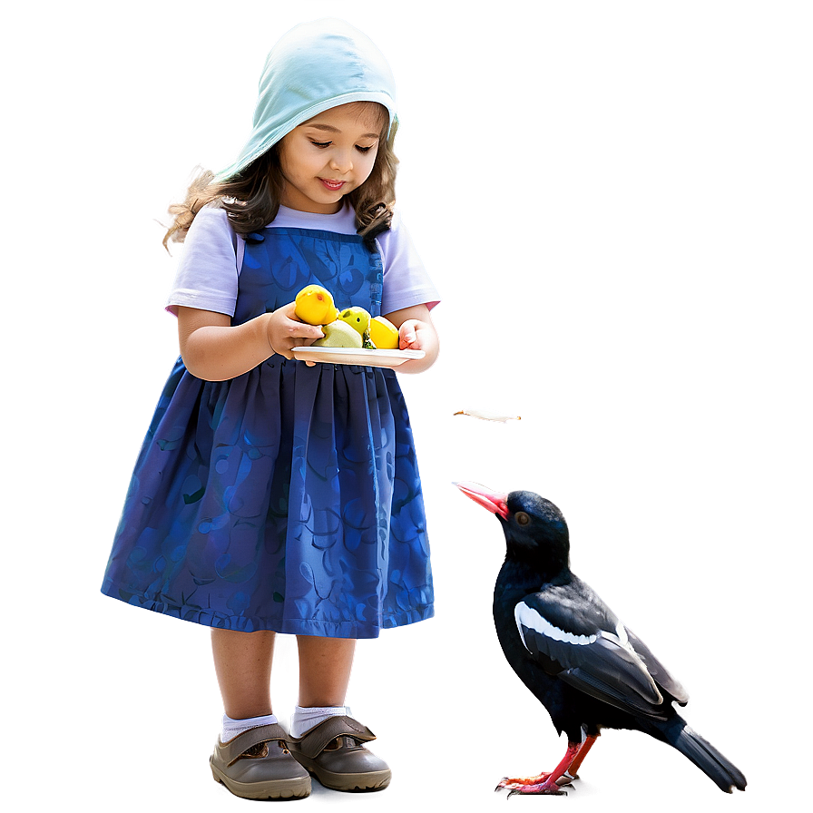 Child Feeding Birds Png Umh49 PNG