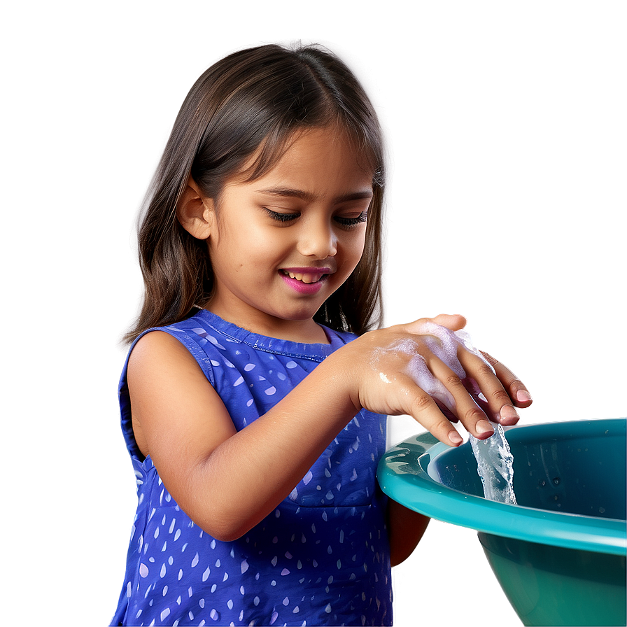 Download Child Hand Washing Realistic Png Rve | Wallpapers.com