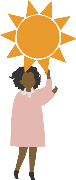 Child Holding Sun Illustration PNG