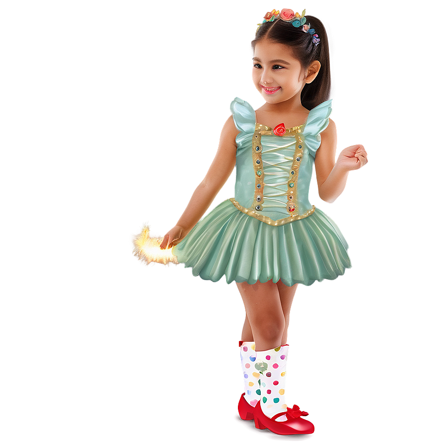 Child In Fairy Tale Dress Png Wfs36 PNG
