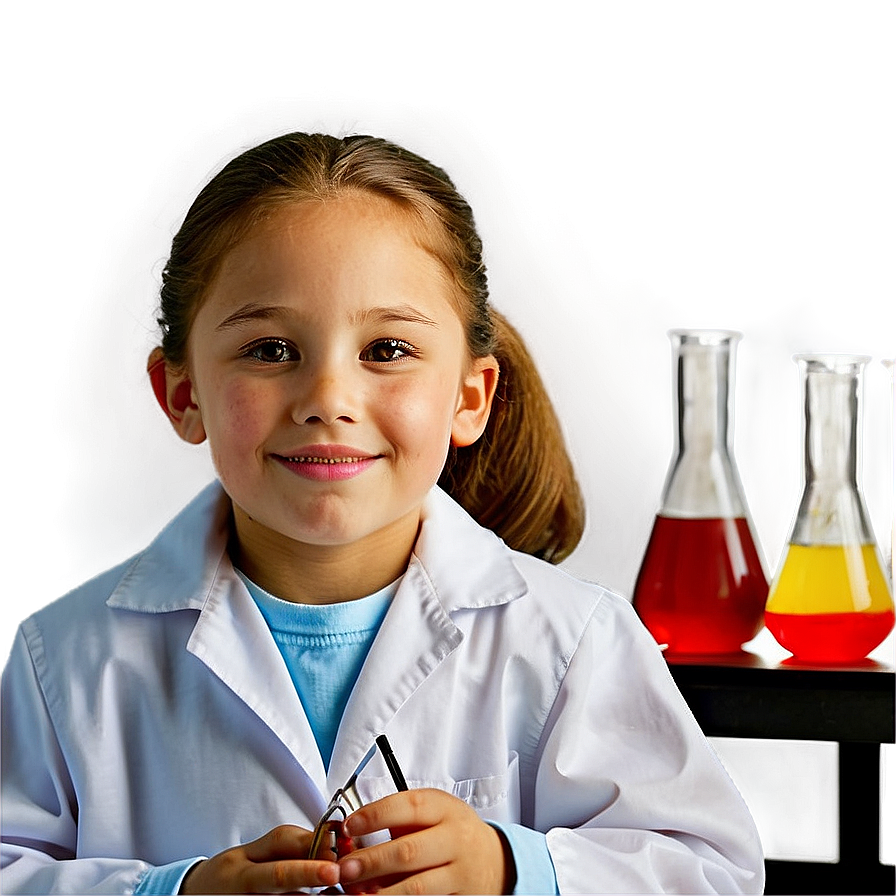 Child In Science Lab Png 05242024 PNG