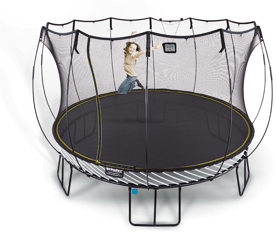 Child Jumpingon Trampoline PNG