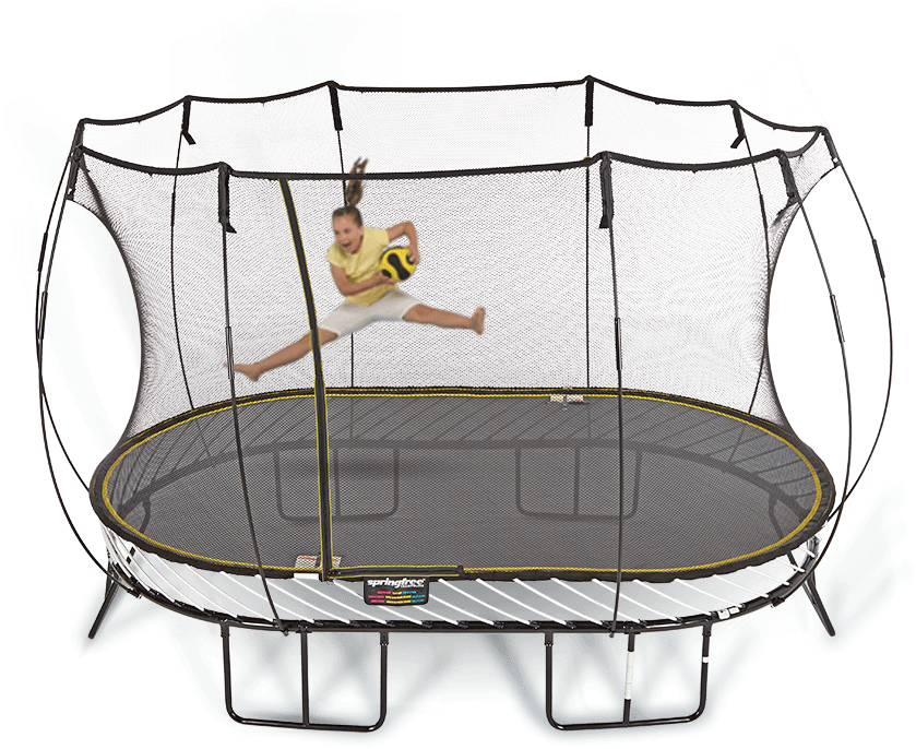 Child Jumpingon Trampoline PNG