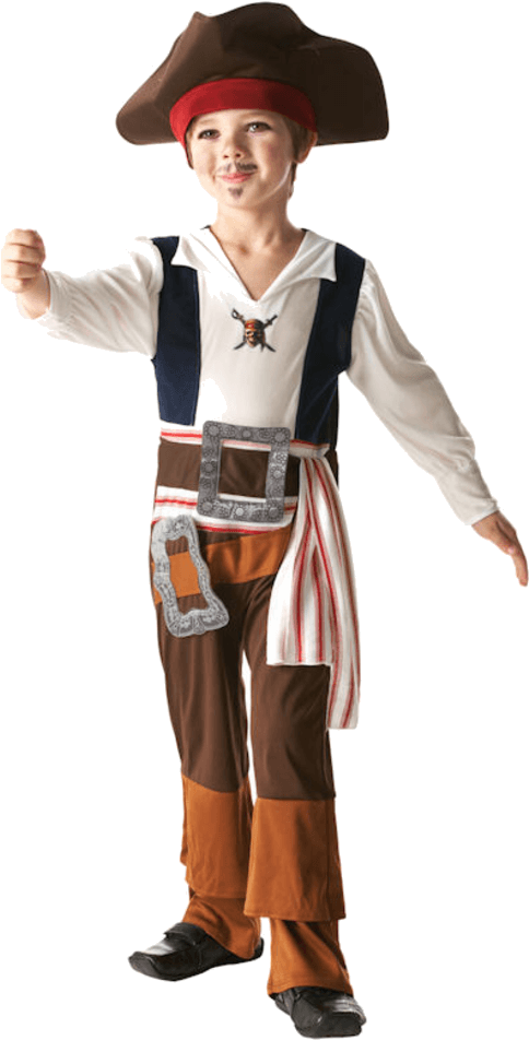 Child Pirate Costume Portrait PNG