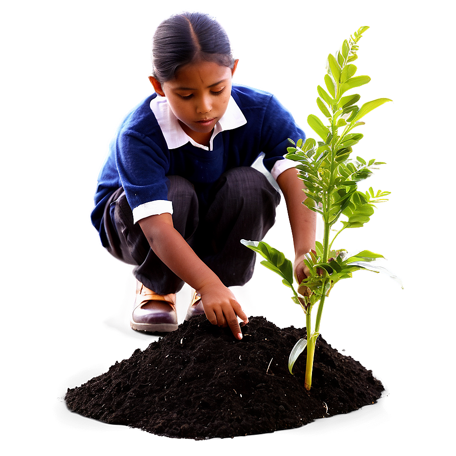 Download Child Planting Tree Png Tvy89 | Wallpapers.com