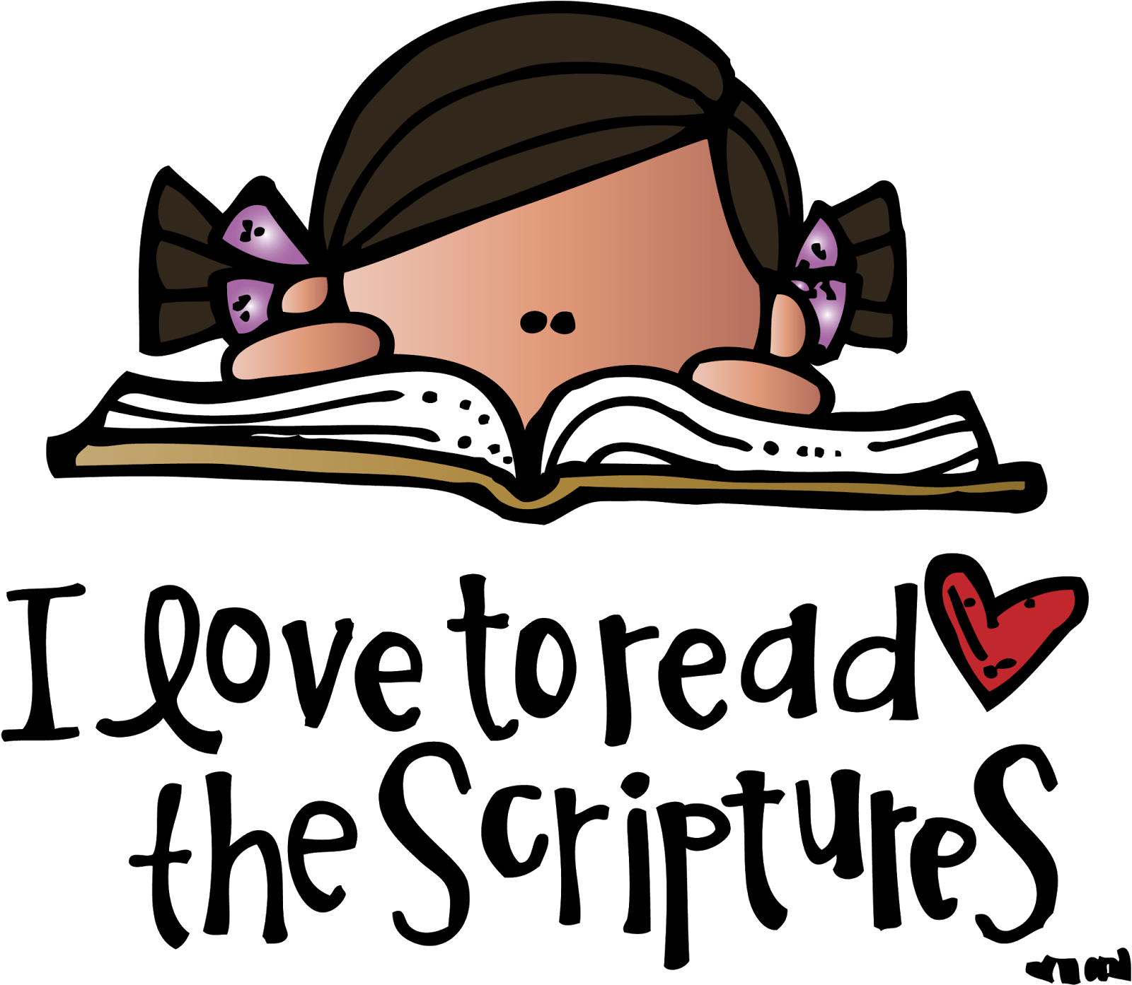 Child Reading Bible Clipart PNG