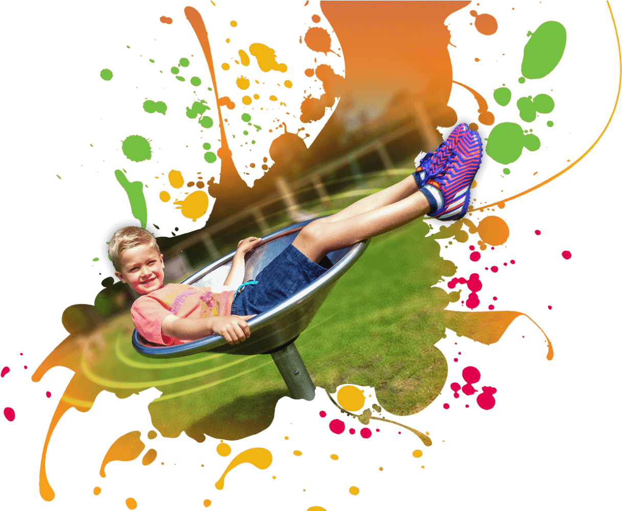 Child Spinningin Playground Swing PNG