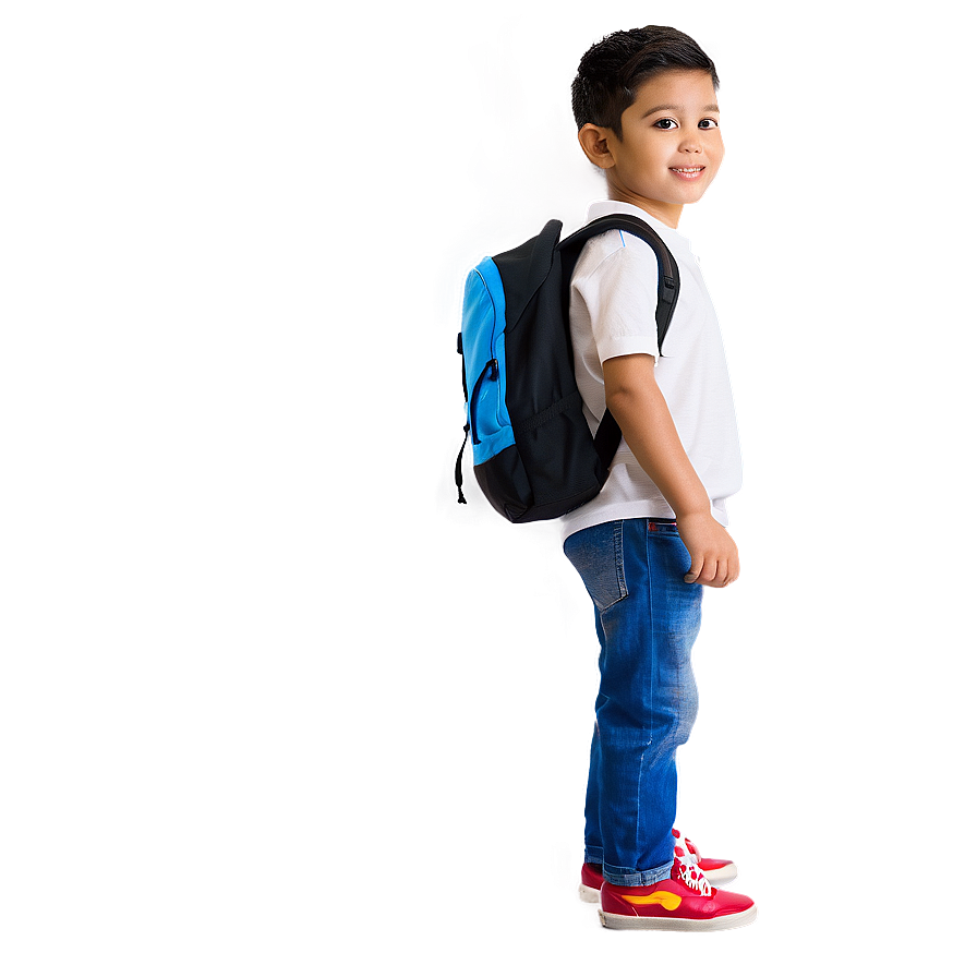 Child With Backpack Png 05242024 PNG