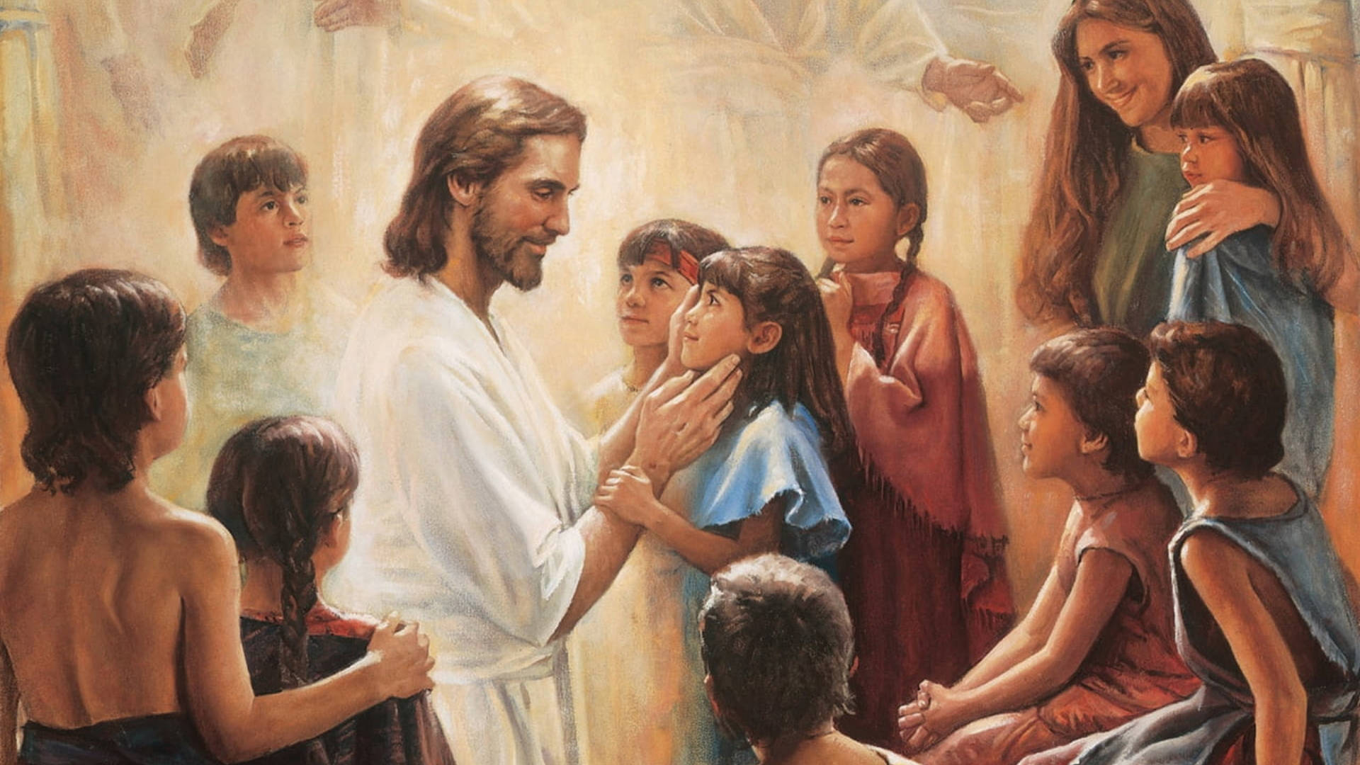 Children And Jesus Desktop Wallpaper