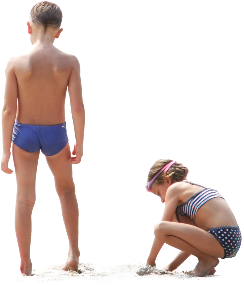 Children Beach Sand Play Swimwear PNG
