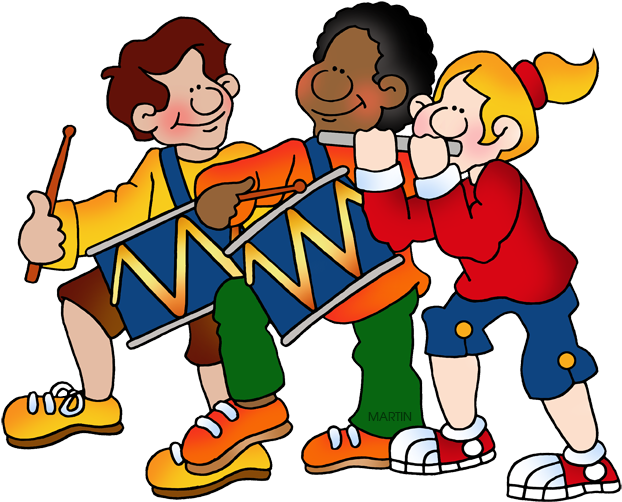 Children Marching Band Cartoon PNG
