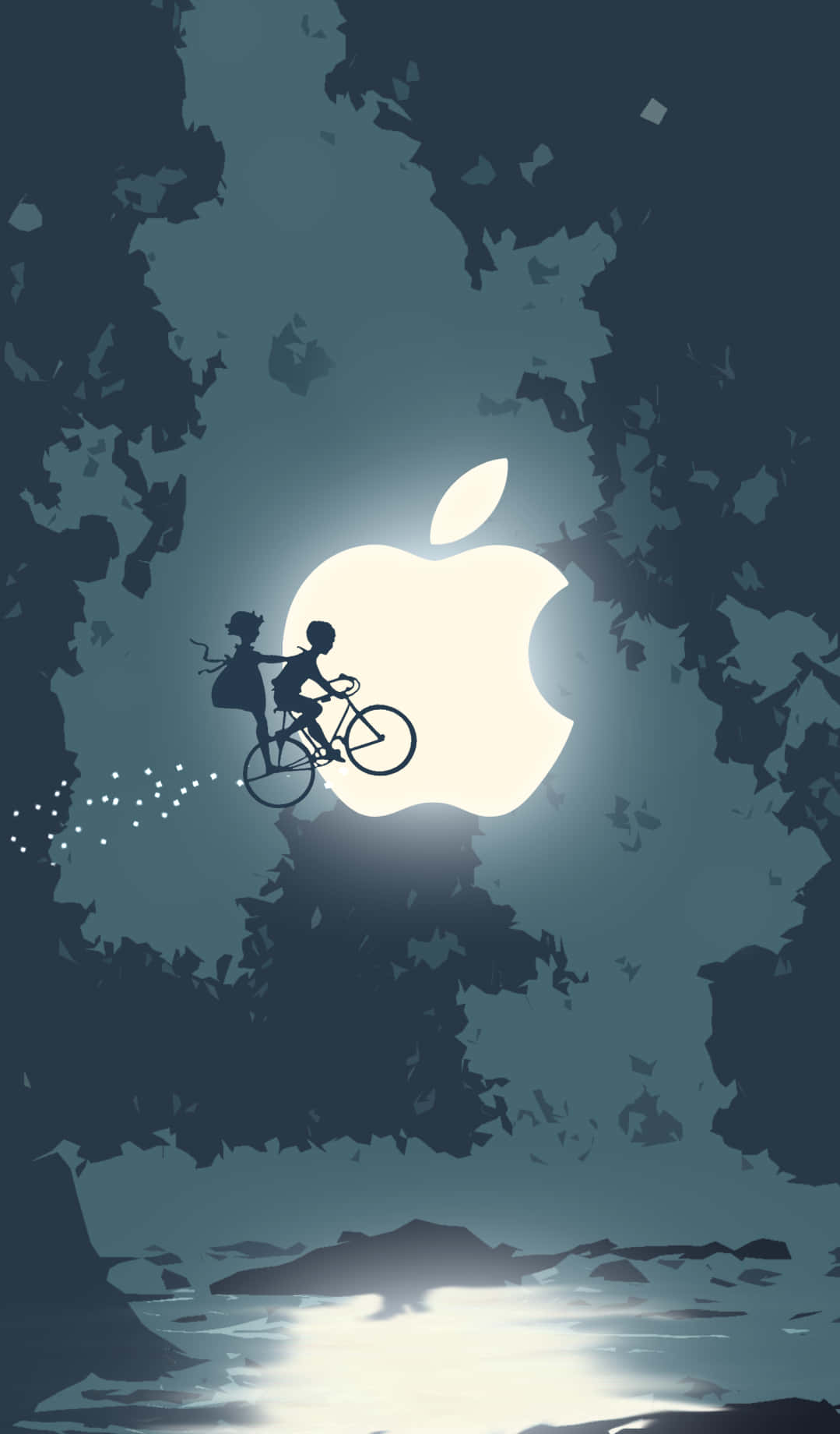 Kinderauf Dem Fahrrad, Erstaunlicher Apple Hd Iphone Wallpaper
