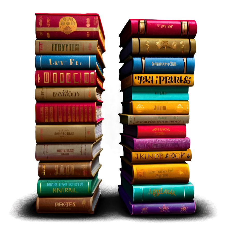 Children's Books Pile Png Raf81 PNG