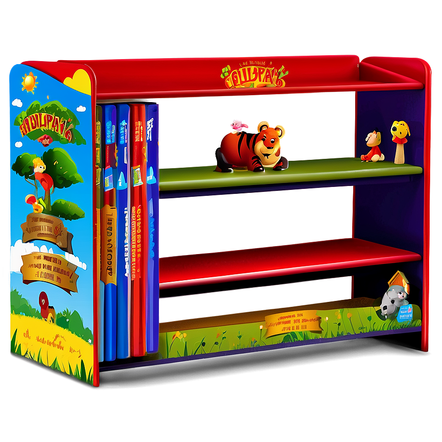 Children's Books Shelf Png 11 PNG
